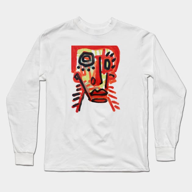 face Long Sleeve T-Shirt by Angel Rivas